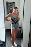 I purchased this top to take on our anniversary trip to Nashville. It was super hot the day I wore it, and the fabric was so breathable and light. I love the tie detail on the back; it's unexpected and fun! I just wore nip covers instead of a bra. I'm looking forward to wearing the top again this summer! - Riana T.