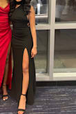 This was my first time shopping with Lulu's and I was pleasantly surprised. The dress fit great, I wore it with heels and got sticky tape to keep the side of the dress in place. It fit like a glove - body hugging but stretchy so I didn't feel uncomfortable. The proportions were perfect for me. The dress was good quality and was perfect for my gala. - Shaili K.