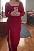 I have purchased several Lulu dresses over the years, so I know what style works for me. There weren't many reviews about this dress, but many people said, it just didn't fit me right. I took a chance. I did order up from my usual size (I have always ordered xs). I would say the dress fit well but not great. There was some slight puckering at the slit (which becomes more visible after you walk), and there was lots of puckering at the back (in my waist area, perhaps I should have ordered the size down). Not sure if that's what the other ladies were referring to. So, all in all, it was ok but not fabulous, like all the other dresses purchased from Lulus. I have attached a picture because others commented on the colour not being like the picture. I agree it's not the colour in the picture, but I loved the colour (it was more wine like others described, so I was happy). Bought for an awards ceremony but decided to go with the other dress I bought, in case this one didn't work. - Kerri-Lea S.
