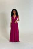 This dress is stunning and the color is absolutely beautiful. The slit offers a modern touch without being too much. - Kathryn S.