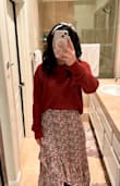 Love this, Love Lulus! This sweater is soft, lightweight enough to not feel heavy but still super warm! Perfect rich burnt orange color! Screams Fall but versatile! Cropped but not short! Can be tucked in! Another great purchase!! Side view to show length. - Jessie A.