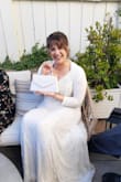 This was my wedding dress and it fit me perfectly! I'm pretty big in the chest but smaller on my waist and this dress in a large was lovely! Everyone loved it and I felt so beautiful! I love this site! - Patricia H.