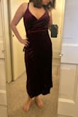 Beautiful fabric, very flattering. It is a little long for my short legs but looked fine with heels, - Kristen W.