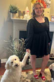 The dress fit perfectly! Well, almost. The front is VERY open. Had to wear a camisole. Other than that, very cute and comfortable! - Michelle M.