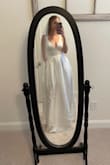 This dress fits so perfectly that I don't even need alterations. From the chest to the waist to the length, it's perfect. At an affordable cost, I was worried it wouldn't be high quality. But the material is well made and beautiful! I'm wearing it for my wedding! - Katy C.