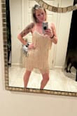 This dress was cute and comfortable, and I loved the sparkle underneath. Bought it for a Gatsby party. - Ashley S.