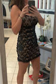 This is super cute and flattering. There isn't a ton of compression (would have preferred more) but still love the dress. It is short but that's preferential! - Tiffany C.