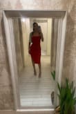 I absolutely LOVE this dress! It's so flattering and hugs you in all the right places. It's a thicker material, which I liked since it was cold out. Wore it on Valentine's Day to a nice dinner. - Natalie M.