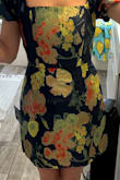 The dress is pretty. The color's beautiful and the material is nice. Unfortunately, I didn't see there was a seam between the top and bottom half of the dress, I did not like how that looked. It also felt like I needed a little more in the hip area to fill the bottom of the dress out. It's a pretty dress but didn't do anything for me. - Grace B.