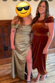 As a woman with a large chest, I found this dress to fit perfectly. The color was ideal for fall wedding guests!! - Caitlyn B.