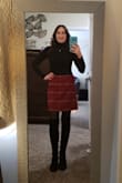 This skirt is perfect for the holidays! I've worn it for Friendsgiving/Christmas and always get compliments. It runs a little big around the waist, but overall, it's super cute! - Rachel D.