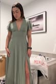 My first order with Lulus and was very satisfied. The dress is true to size and very flattering. A little long but that's not a problem. - Rosemary P.