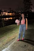 Love this top! I wore it with cute pink pumps. I styled this outfit for a late Valentine's date dinner. I was complimented on my sweater many times throughout the night! I will be wearing it again for a different occasion soon. I love how I can dress it up or down. Very versatile piece. - Aisha A.