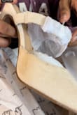 I was super excited to receive these shoes after reading reviews. I bought them to wear to my engagement party. However, both shoes came dirty with black stuff on one side and sticky stuff on the other.
I just looked as though the shoe was worn or I received a return. - Donna V.