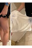 Got this dress in black. Seemed cute, fit true to size. Then I thought I was dying of the black plague. Not only did the dress turn my whole body black leaving me looking bruised and discolored, but I also started transferring the dye on other items - my water bottle, the walls, it was crazy. I don't even want to wash the dress for fear it would ruin everything else in the wash, clearly something is wrong with this dress. Left me without an outfit on my best friend's 30th birthday and caused a mess! - Kathryn A.