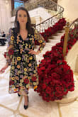 I have never received more compliments. This dress is gorgeous in color, and fits true to size. I am tall and have long arms, so the sleeves could be a bit longer for my comfort, but any person of average height will fit just fine.

Gorgeous fit, colors, the 3D flowers give the outfit a more elevated touch. - Caroline S.