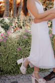 This dress was pretty. The only complaint is the zipper makes it look cheap. - Kathy C.