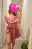 I absolutely love this dress!!! I'm so glad I listened to the reviews though and ordered a size up! Ignore the wrinkles. I hadn't steamed it yet in this photo! - Annabelle A.
