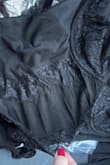 The material is soft, stretchy and loose, and the piece is not mindfully designed. There are some loose pieces that make it feel very cheap and not finished. However, there's no discrete way to wear a bra or stickies with it, and that's also a problem with the loose pieces. I'll be returning it - Natalie S.