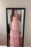 I absolutely love this dress! It is super comfortable and looks so good on. It is also a gorgeous color that doesn't wash me out at all! - Mia K.