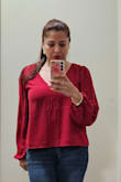 Love the color and fabric. Fits nice n loose. Can work for work or evening out. - Rekha J.