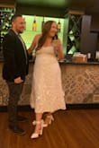 I wore this for my wedding rehearsal dinner and I felt SO confident. The adjustable back is everything! This dress hugged my curves in all the right places. - Carly J.