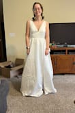 This dress would require SO much steaming to get all of the wrinkles out. It also wasn't my style. The bow looked kind of funky in the back. Overall, I just wasn't impressed with this dress compared to some others I tried from Lulus. - Isabel B.