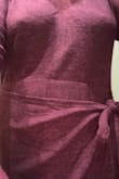 I don't like the way it looks on me. It's not flattering and more old-lady-looking on me. The sleeves are way too long and the top of the wrap hangs. - Chantal F.