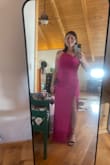 I'm 5'3''/133 lbs and the medium fit well. The shipping was fast and the color was darker than expected. My issue is the material. For the price, I'm not expecting Mac Duggal quality, but I also wasn't expecting Temu-level, itchy scratchy polyester that doesn't breathe. I think I'll spend a little more elsewhere to get better quality. - Kimberley O.
