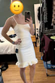 Perfect for my bachelorette night out in Mexico! It's stretchy, comfortable, and not see-through at all either which I always worry about with white clothing. - Justina D.