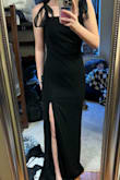 This dress was super flattering and comfortable. The slit was not too high and the size was very proportional to my body. - Lauren M.