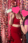 I love this set very much! The material is comfortable and a little stretchy so it's easy to wear and move in while still looking sharp and high quality. My only issue is that I had to make my own alterations. At 5'4, I am average height, but I still had to take 4 inches off the length of the pants, and that's WITH heels. - Laura J.