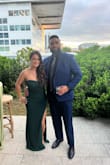 This dress did not disappoint. The color was beautiful! The top mesh provided a sexy look that was complemented by the large slit on the side. I did have the hem the bottom about an inch. However, it was no big deal. Only comments! Definitely recommend. - Natalie Q.