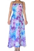 This is absolutely a gorgeous dress! The colors are bright, and the watercolors give it a soft appearance. I plan to hem the bottom since it is a bit long on me, but otherwise, it fits perfectly in the torso. It is very light and feminine. Love it!! - Alina H.