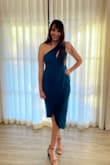 This is the dress that you don't want to miss to have in your wardrobe. This dress highlights every curve of your body. It's so comfortable, and the fabric was so light. I receive so many compliments about the dress and the color. - Marina A.