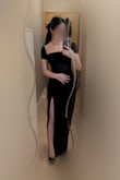 My only issue is the sleeves slowly slipping off my shoulders, which I expected to happen when I saw the product photos and read the description. This is fixable with some tape or other modifications. Otherwise, I love the dress! Like the other reviews mentioned, it really sucks you in and looks super classy. - Karen Z.