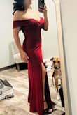 I purchased this dress for a family portrait photo shoot and it was perfect! I did have to have it hemmed because I am 5'2". Other than that, it fit great on my chest area and needed no other adjustments. It was perfect! - Natalia O.