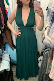 I ordered 5 dresses from Lulus before finding this one for my friend's wedding in April and it ended up being the perfect fit! It hugs all the right spots and fits true to size. I like that it feels full coverage but it still shows some skin (please excuse my mess of a closet) - Anya C.
