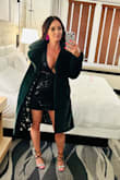 Super cute. Lining is cute. Keeps you warm all night. So many compliments. It is a dark muted green. Nobody noticed it was green until inside, but under the right lighting, the green shines. - Casey H.