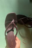 The cocoa brown in a burgundy purple. Not at all brown. Disappointed in the color. Size is small as well, but that happens shoe to shoe. - Maddy D.