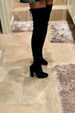 Love these - purchased as buy 3 get 1 free! Wore them for the first time to dinner and they were comfortable! The top thigh part slid down a tiny bit but I guess I gotta fatten my thighs up! They do have string so you can tighten! Very cute boots! - Jessie A.
