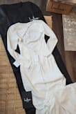 I had been thinking about a dress like this for several months. I finally ordered size M and size S. I could say that I am not in my best shape now, but Medium size was very loose. The small size fits perfectly. I do not need to modify it. I will use it for my intimate ceremony in the mountains early in June. I'm thinking about using sticky bra. The price and quality are unbeatable. - Estefany L.