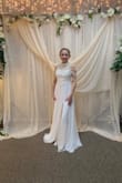 I purchased this beautiful dress for my wedding, and it was the best choice. It's lightweight; the quality is great, and the price is very low for this kind of dress. I wore the dress with the pearl body chain bra, and it was a perfect match. If you're looking for a dress for a wedding or another occasion, I recommend this one. Sure, you'll love this beautiful dress! - Indira G.