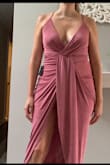This is by far my favorite dress I've ever bought. It fits perfectly and hides the belly. I bought it in mauve and orange. The orange is a show-stopper during the summer! - Gina P.