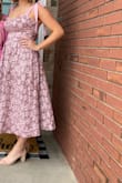 The fabric on the dress is absolutely stunning! It is such a great quality and fits so beautifully. The bust area is a little small and would be better suited for a smaller chest, but we made it work. - Melissa B.