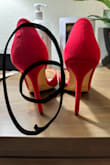 Was hoping to love these shoes. I got a 5 and they are more like a 5.5; also the heel on the left shoe is crooked and doesn't sit flat which is weird. They came like the photo attached. Not happy with my purchase. I can't wear them. - Rebekah E.
