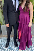 Wore this to an outdoor wedding in February in Mexico. Perfect dress, very comfortable and easy to dance in. I did have it altered to take up the hem and also put in a dart in the bust, as it gaped a little on the side of the boobs. Anyways, amazing dress. Can't wait to wear it again. Got many compliments. Never thought I'd be able to wear satin, but it hides endo belly well (those who know, who). Did need ironing/steaming out of the box! - Courtney V.