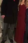 This dress fits very well. It was form-fitting but not too tight. The material is also very thick, so it was not see-through at all. I was able to wear this without shapewear very comfortably. - Michelle G.