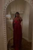 I struggle to find dresses with my bust size, but this dress was great! The color is super pretty. Only reason it didn't get a 5 was because of the length! Very easy alteration fix though! - Natalya B.