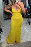 I really liked this one and was hoping it'd work for me. Unfortunately, it didn't. I'm 5'11 and it was just too short. It was also pretty tight. Not in a "can't breathe" kind of way. It's more of a thin material and will show every bump and lump, can't wear underwear, etc. I tried on 3 different shapers with it, and you could see every line on all of them. I'm normally a size 10 in dresses and med/large tops, and got the large. - Mallory M.